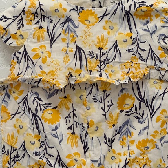 Rachel Zoe Yellow Floral Baby Jumpsuit 18M - Picture 2 of 10
